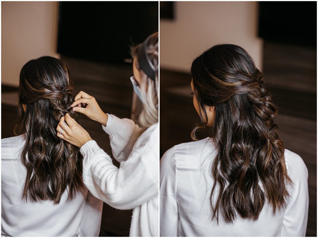 bridal hairstyle for yoemite elopement