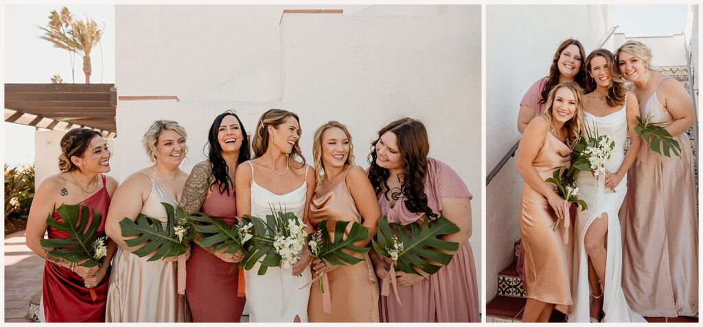 bridesmaids at ole hanson beach club in san clemente
